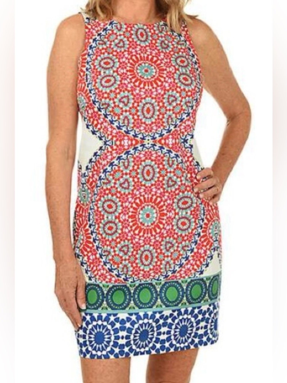 London Times Kaleidoscope Print Dress (SKU626)